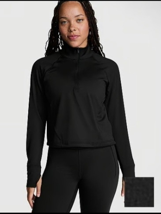 PINK Victoria's Secret Tops - PINK Victorias Secret Relay Knit Half-zip Sweatsirt Size M